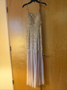 Gold and tan sequined dress